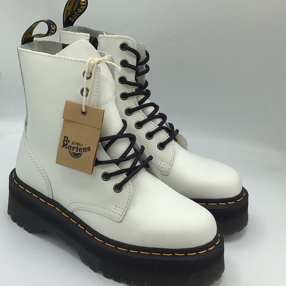 Dr. Martens Shoes - Dr Martens Jadon white platform
